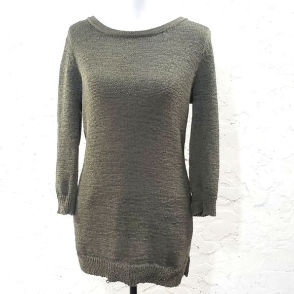 WD.NY Tops - 4x$25 WD.NY Cotton Knit Shirt Dress Long Sleeve olive Green Medium